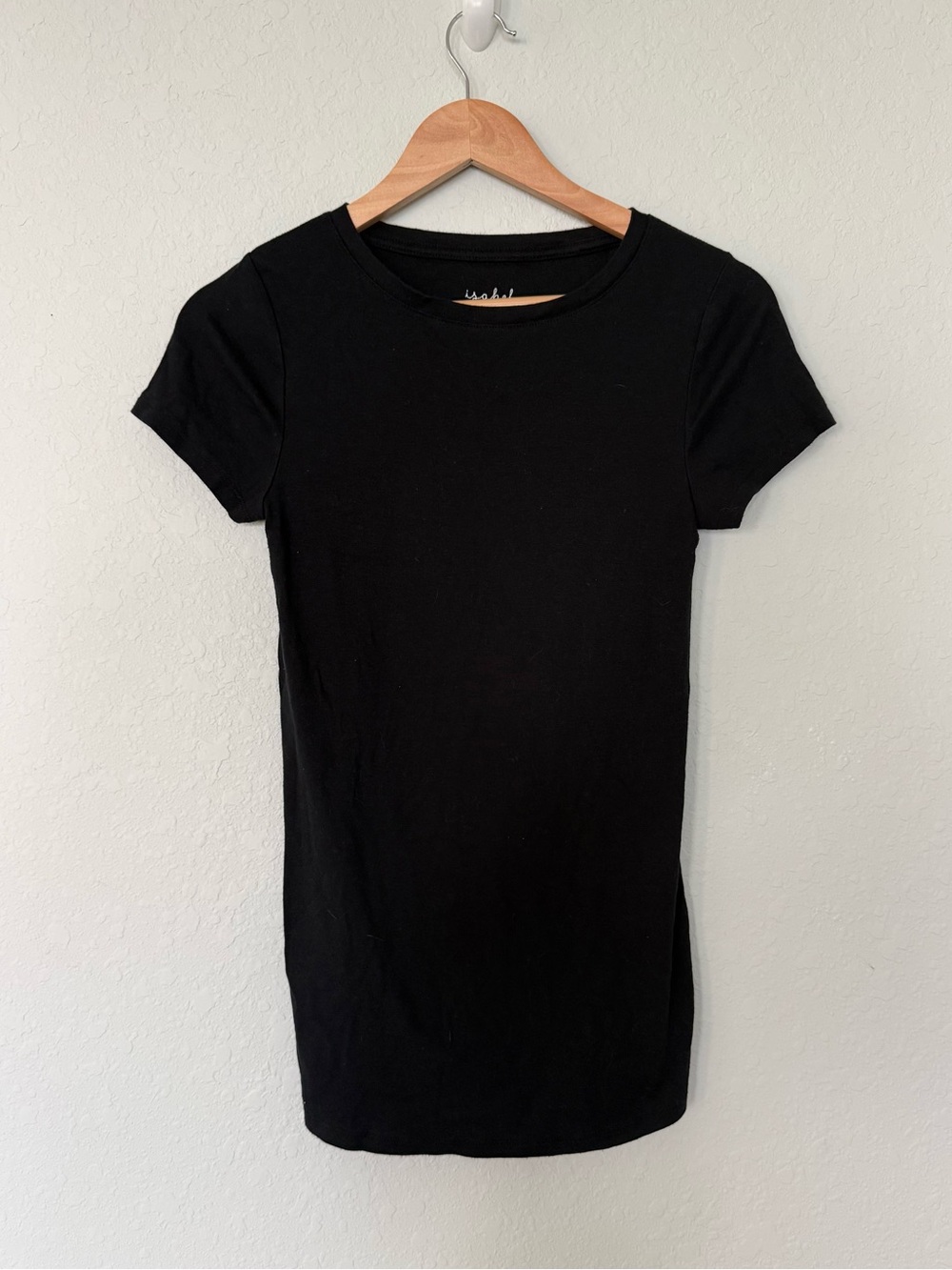 Isabel Maternity by Ingrid & Isabel Black Short Sleeve Crewneck Tee